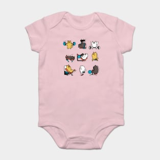 Leg Day with Cat Cat Baby Bodysuit